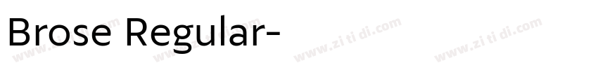 Brose Regular字体转换